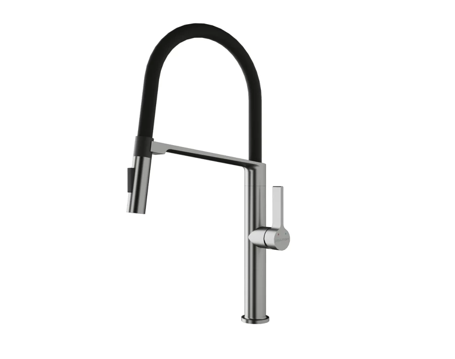 Смеситель для кухни Barrel, брашированная сталь, Ba214029-BS, Paulmark