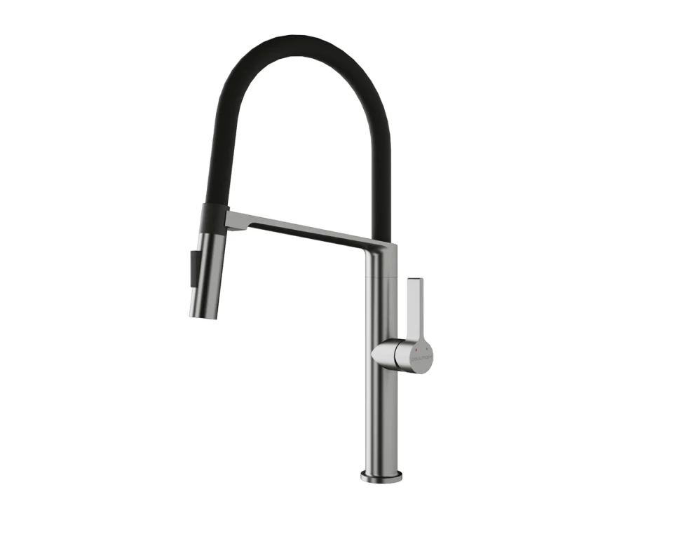 Смеситель для кухни Barrel, брашированная сталь, Ba214029-BS, Paulmark