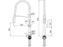 Смеситель для кухни Barrel, брашированная сталь, Ba214029-BS, Paulmark